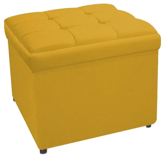Calçadeira Copenhague 90 cm Solteiro Suede Amarelo - ADJ Decor