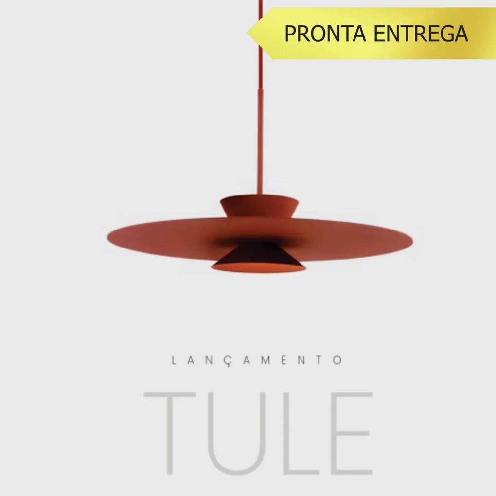 Pendente Tule Ø60X25Cm 1Xmr16 - Usina 25120/60 (TC-F - Terracota Fosco, Igual a Cor 1)