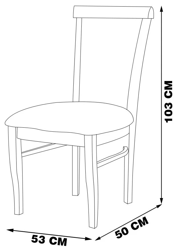 Kit 4 Cadeiras Decorativa Sala de Jantar Madeira Maciça Fabregas Facto Pérola/Capuccino G42 - Gran Belo