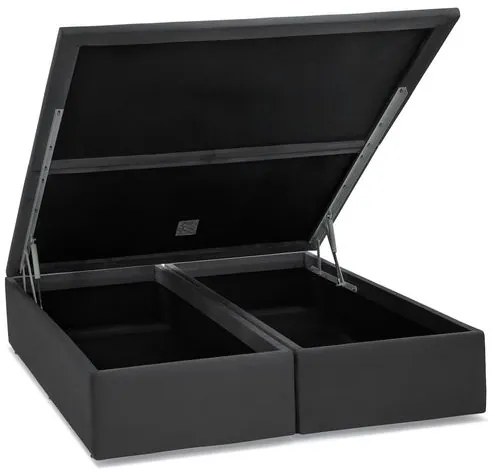 Base de Cama Box Bau Light Courino Cinza Super King 193 cm (LARG) - 52679 Sun House