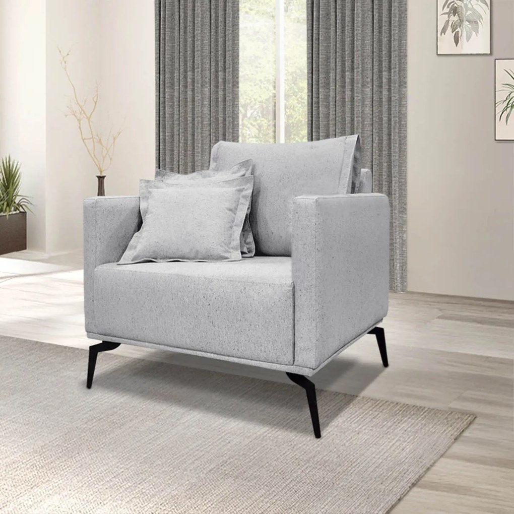 Poltrona Escritório Recepção Calypso SPZ Linho - ADJ Decor