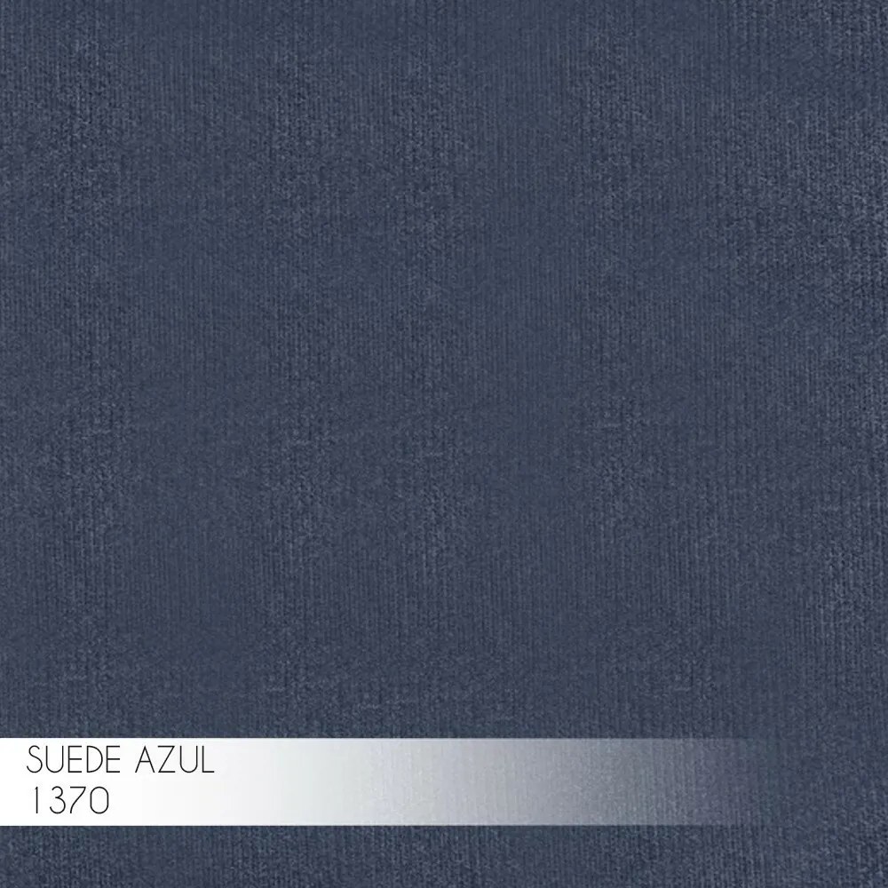Banqueta Decorativa Rubel Base Gold Suede Azul Marinho G41 - Gran Belo