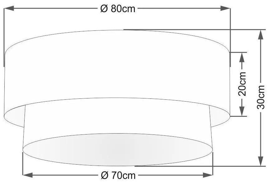 Plafon Para Quarto Cilíndrico SQ-3065 Cúpula Cor Preto Linho Bege