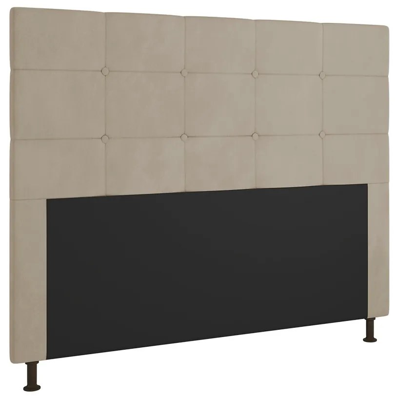 Cabeceira Stambul Para Cama Box Casal 140 cm Suede - D'Rossi - Bege