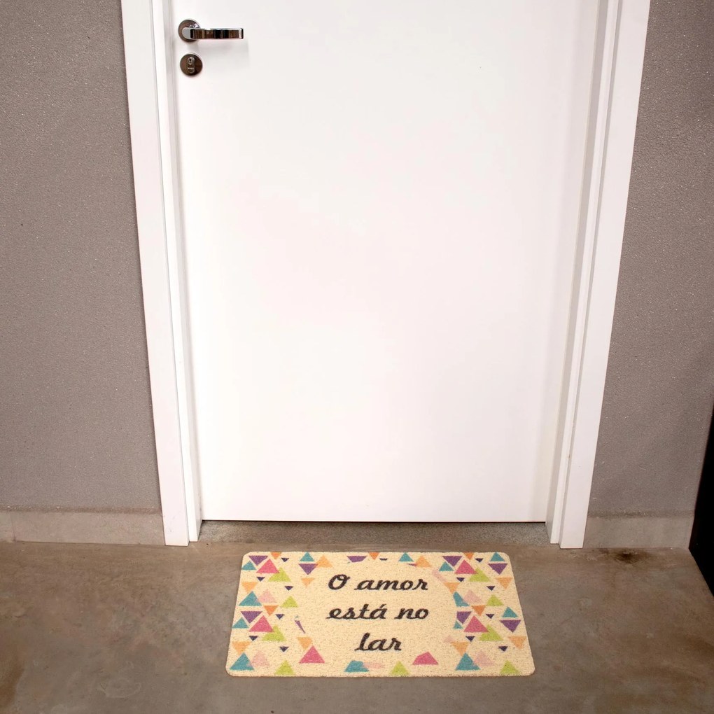Capacho Decorativo o Amor Esta no Lar 1x38x58 cm D03 - D'Rossi