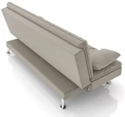 Sofá Cama para Sala de Estar Quarto 193cm Bela Z32 Suede Bege - Mpozen