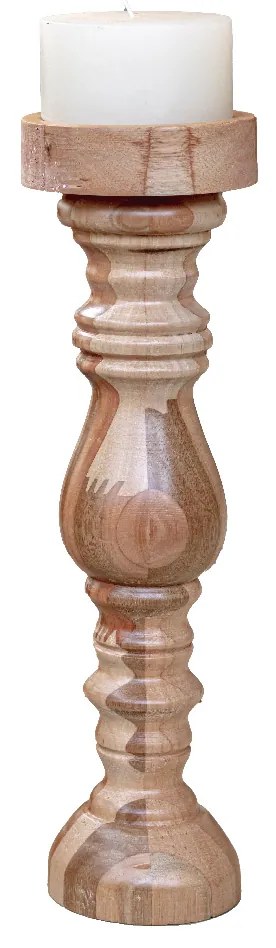 Castiçal de Madeira Natural Vik GG - Natural  Kleiner