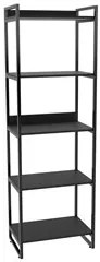 Kit 3 Estantes Livreiro Prisma Estilo Industrial 60cm 5 Prateleiras C0