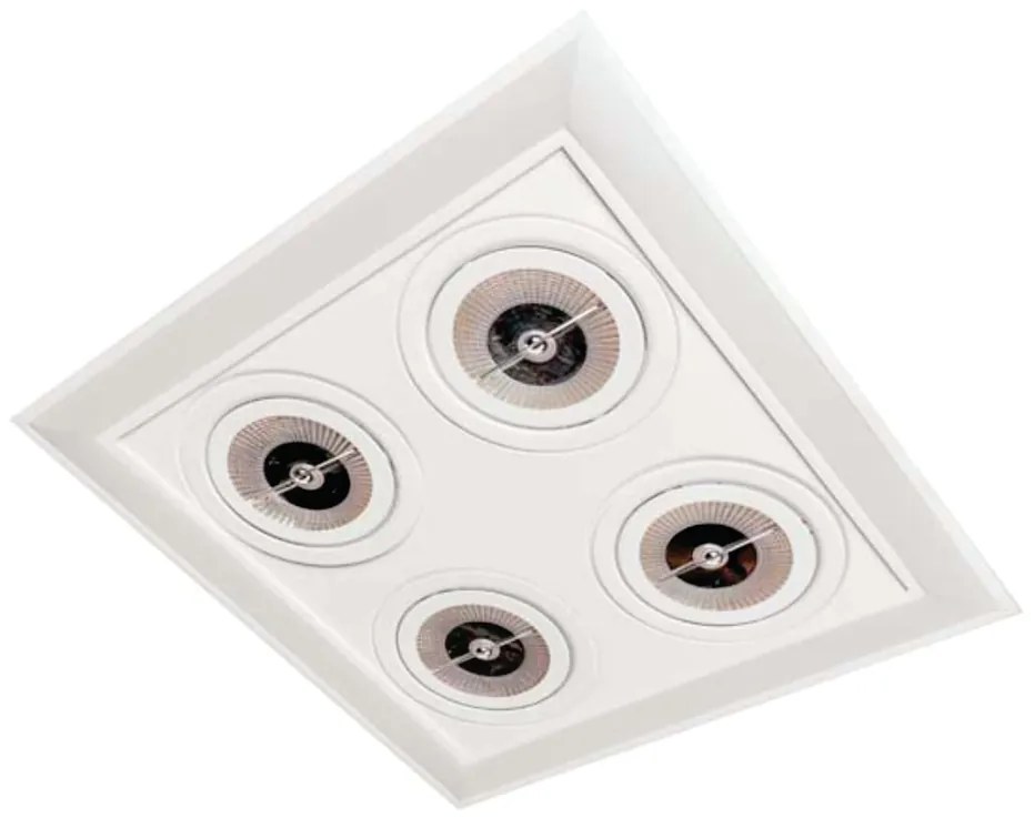 Embutido Premium Pro 42X42X05Cm 04Xpar30 Led 36,8W Bivolt | Usina 1925... (PT - Preto Texturizado, 4000k)