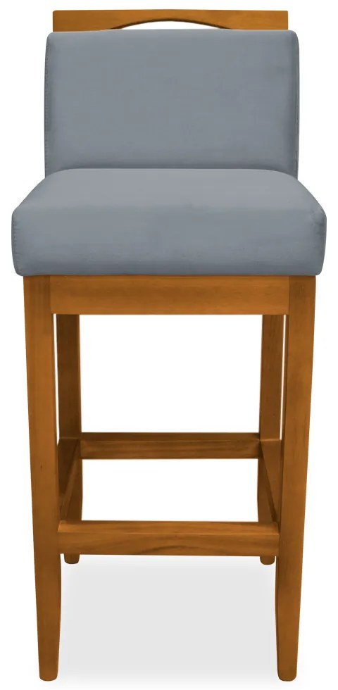 Kit 4 Banquetas Decorativa Elis Veludo Cinza