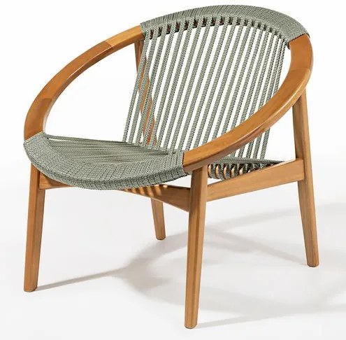 Poltrona Luxor Corda Verde Oliva Verniz Mel - 78523 Sun House