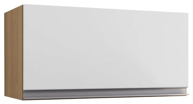 Armário Cozinha Aéreo Geladeira 60cm Basculante Leticia A01 - D'Rossi - Amendoa e Branco