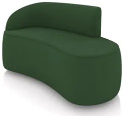 Sofá 2 Lugares Para Sala 140cm Orgânico Wendi Suede Verde I01 - Mpoze