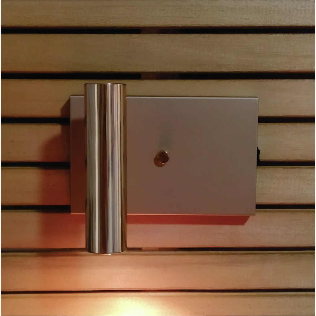 Arandela Horizontal 12X25Cm Tubo Articulado 01Xmr11 Com Interruptor -... (COBRE FOSCO / COBRE BRILHO)