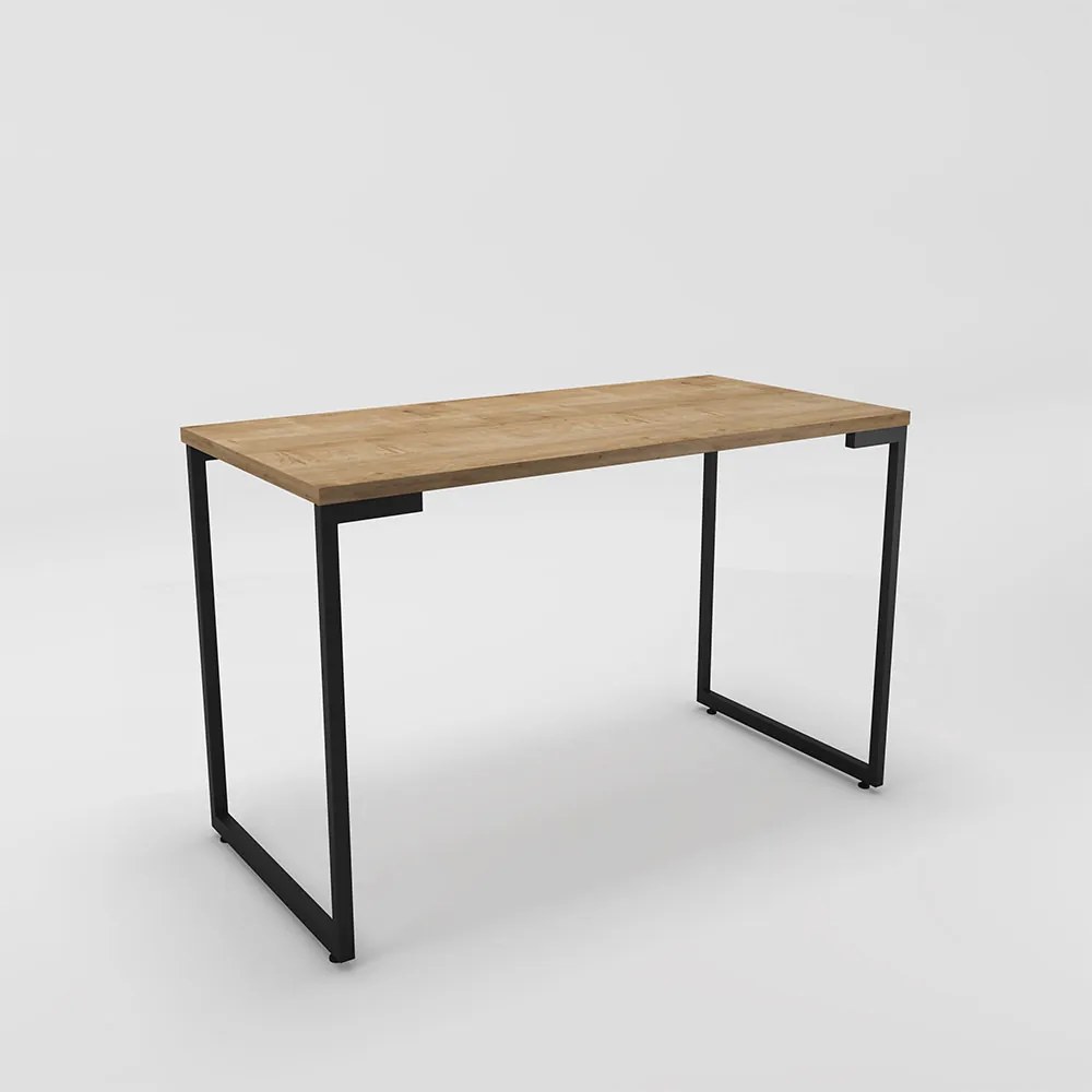Mesa Para Computador Escrivaninha Industrial Porto 90cm Natural/Preto - D'Rossi