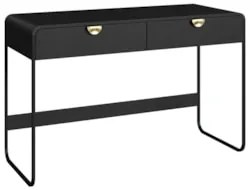 Escrivaninha Mesa com 2 Gavetas 125cm Mario Nero/Preto A10  - Mpozenat
