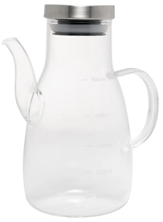 Galheteiro De Vidro Borossilicato Com Tampa De Metal Bold 500ml 20627 Wolff