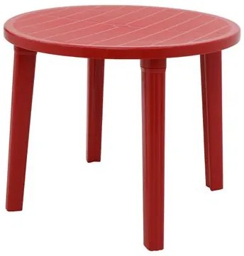Mesa Tramontina Cassino 90 cm em Polipropileno Vermelho