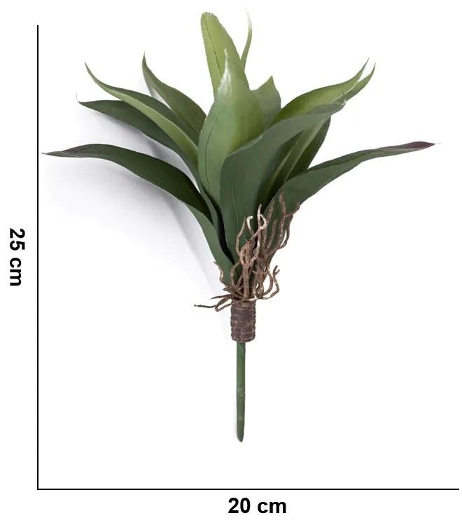 Folha Artificial Agave com Raiz X13 para Arranjos Verde 25 cm F04 - D'Rossi