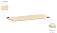 Tampo Para Balcão de Cozinha 120cm Pierre Carvalho L01 - Mpozenato