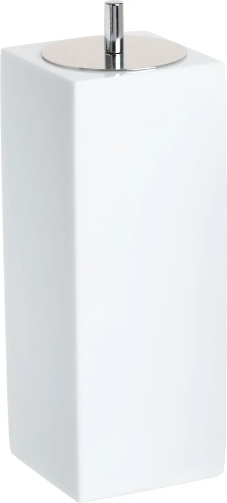 Porta Escova de Dentes Resina Branco - Cromado