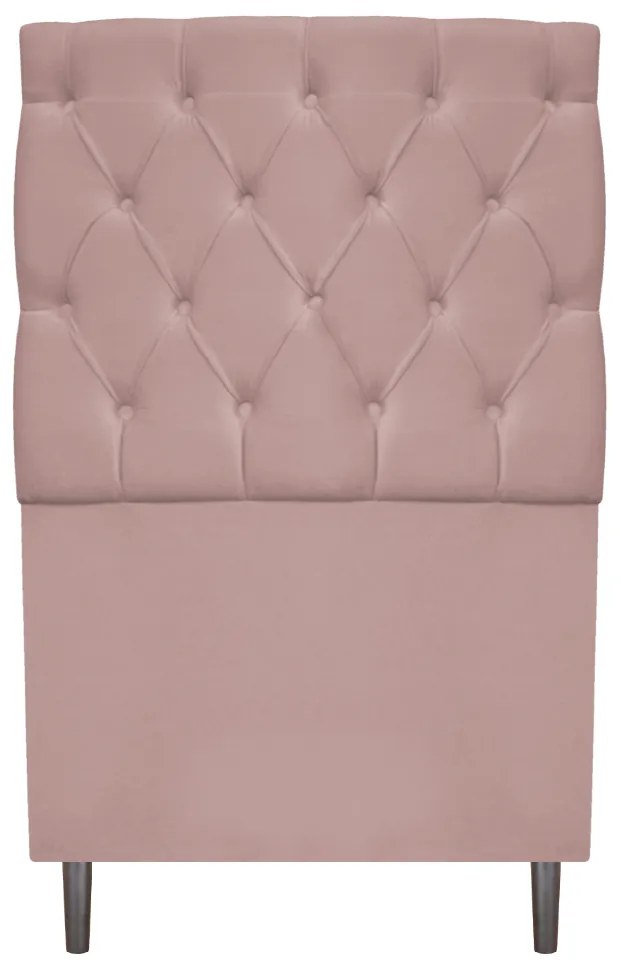 Cabeceira Estofada Liverpool 90 cm Solteiro Suede Rosê - ADJ Decor