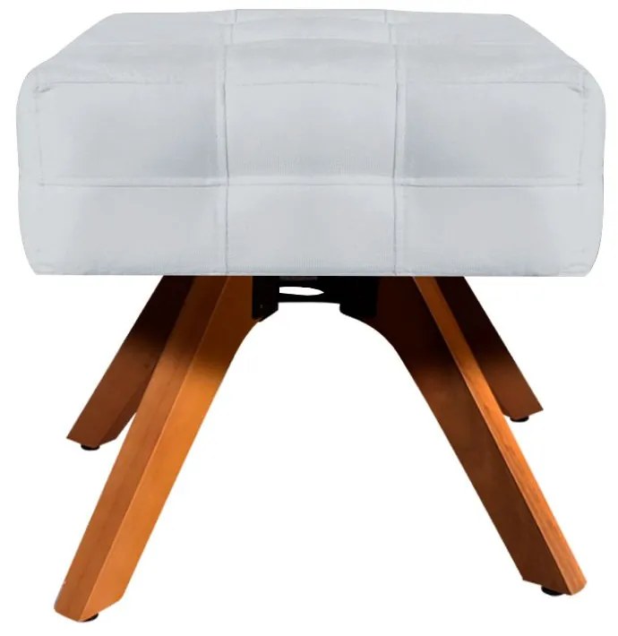 Puff Banqueta Decorativo Giratório MM30 Kit 2 Elisa Suede D03 - D'Rossi - Cinza