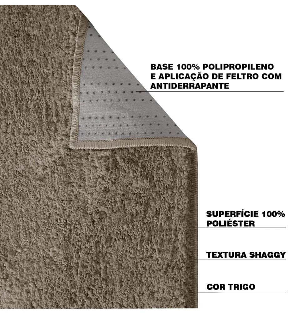 Tapete Sala de Estar 150x200cm Labrador Trigo G30 - Gran Belo