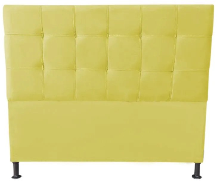 Cabeceira Cama Box Solteiro 90cm Maya Suede Amarelo - Sheep Estofados - Amarelo