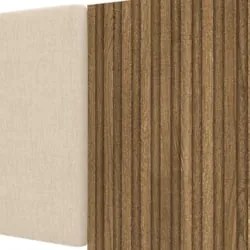 Cabeceira Casal Queen 268cm Com LED Dubai Zen Linho Bege - Vila Rica