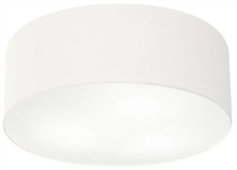 Kit Plafon Md-3014 Pendente Md-4049 Cúpula em Tecido 50cm Branco - Bivolt