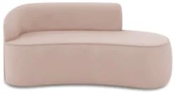 Sofá 3 Lugares Para Sala 180cm Orgânico Wendi Veludo Rose I01 - Mpoze