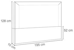 Cabeceira Cama Box Casal King 195cm Mali Z37 Sintético Camel - Mpozena