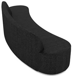 Sofá 3 Lugares para Sala de Estar Living 210cm Koane D06 Linho Preto -