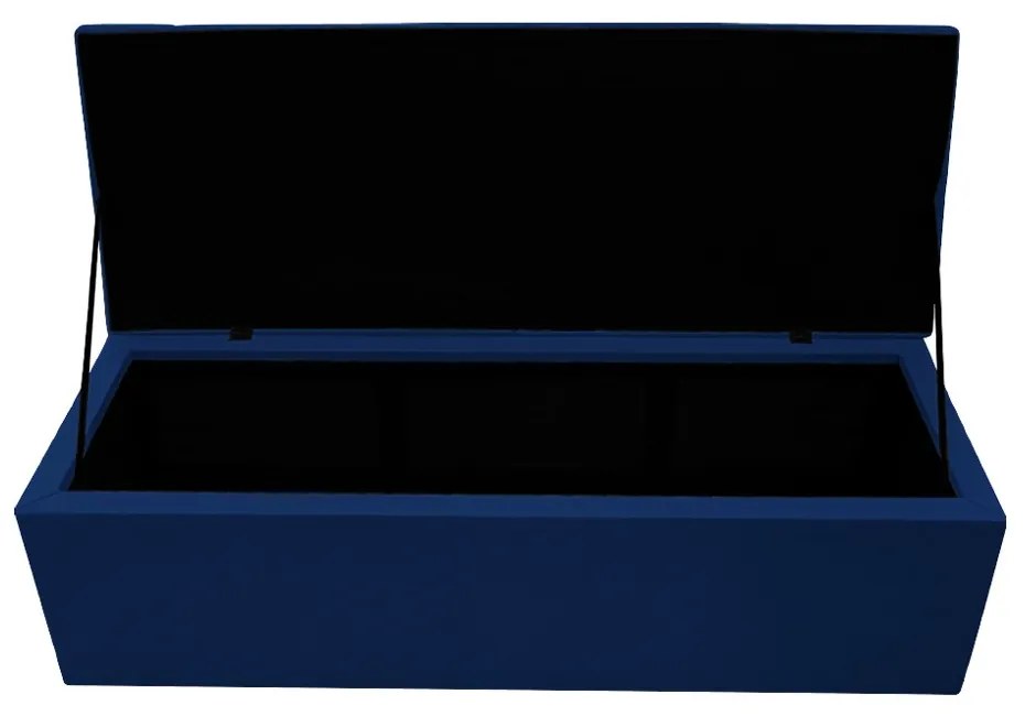 Calçadeira Copenhague 140 cm Casal Suede Azul Marinho - ADJ Decor
