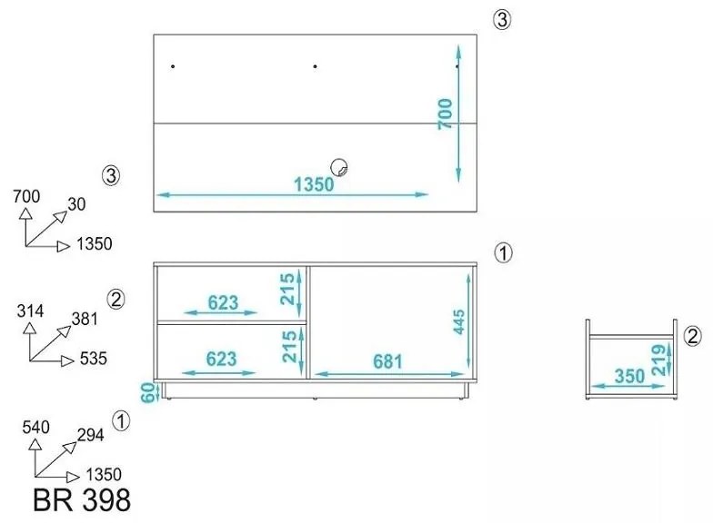 Conjunto Compacto Para Sala Rack e Painel  Branco