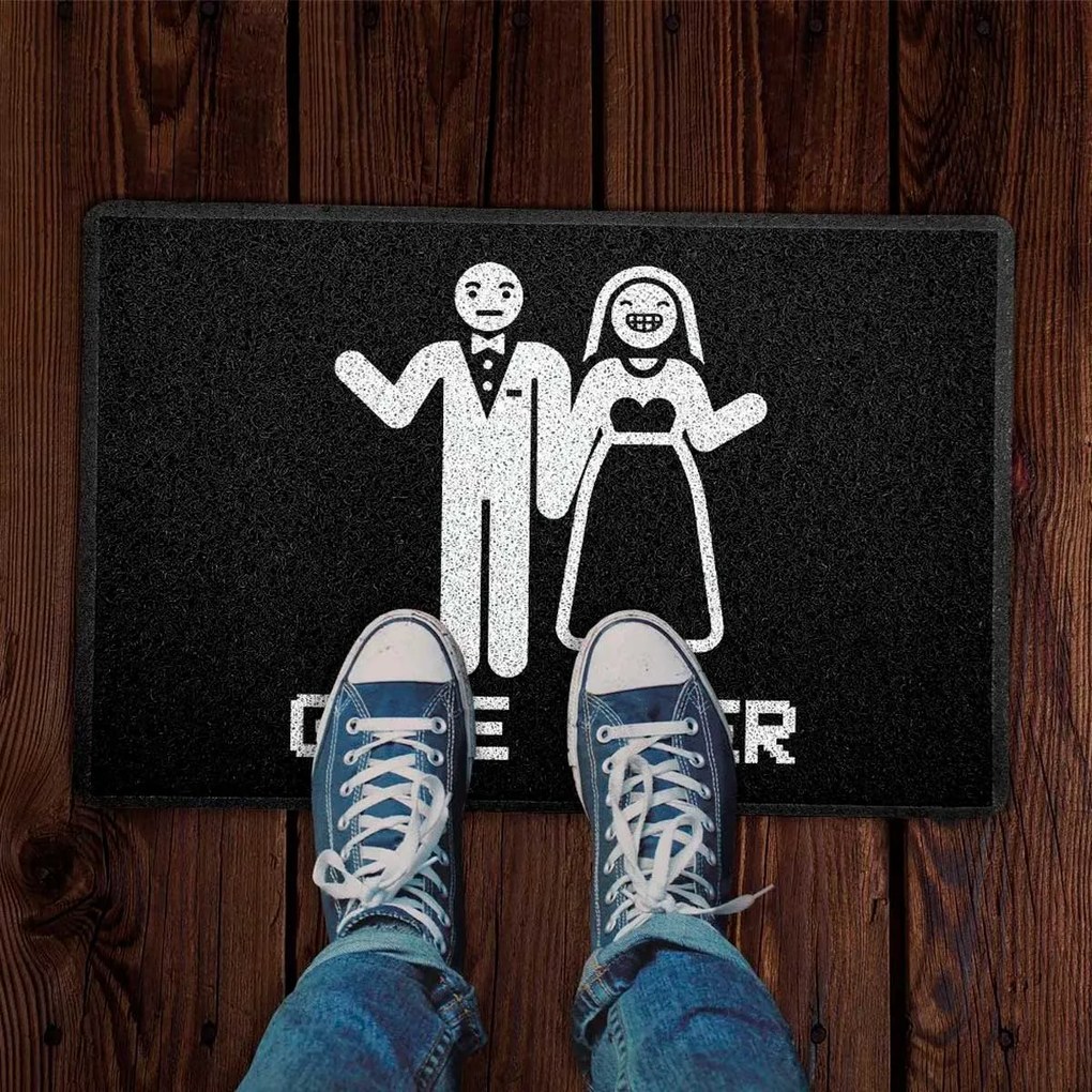 Capacho Geek Casal Game Over Casamento