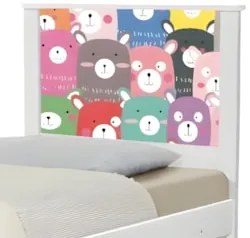Cama Solteiro Infantil Para Colchão 188x88cm Ursinhos K06 - Mpozenato