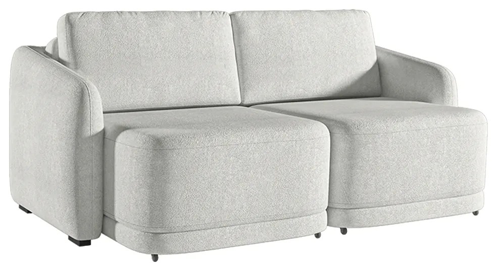 Sofá Cama Modulado Retrátil e Reclinável Decorativo Varsóvia 216cm Bouclê Cinza G33 - Gran Belo