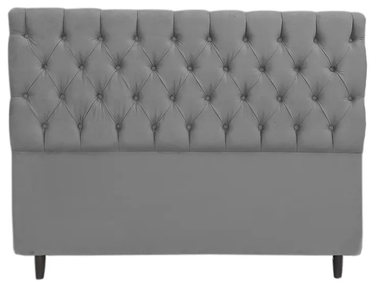 Cabeceira Cama Box Solteiro 100cm Nicole Suede Cinza - Sheep Estofados - Cinza