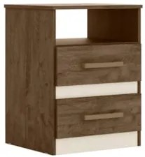 Mesa de Cabeceira Apolo Flex Castanho/Avelã/Off White - Moval