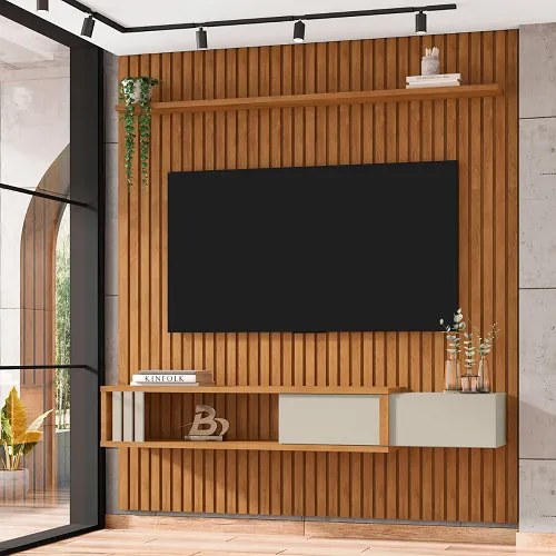 Painel Nassau Naturalle/Off White - Bechara Móveis