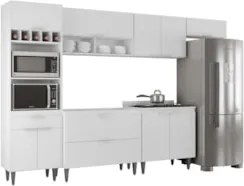 Armário de Cozinha CP06 Para Pia 100cm Pérola Z34 Branco    - Mpozenat