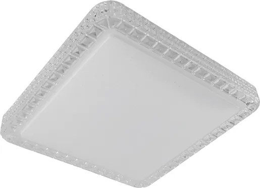 Plafon Led De Sobrepor Quadrado Branco 24W 3000K Quartzo