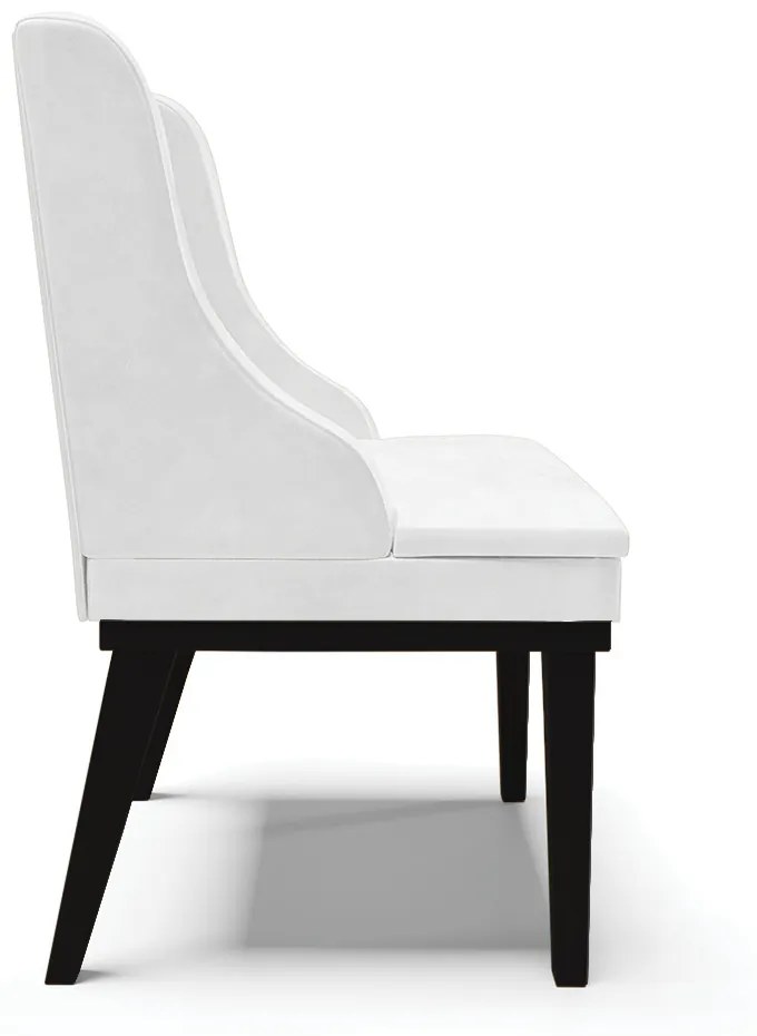 Cadeira Sala Jantar Kit 10 Liz Base Madeira Preto Sintético PU Preto D03 - D'Ross - Branco