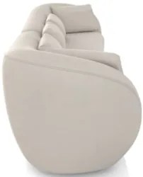 Sofá 3 Lugares 272cm Orgânico Pé Madeira Yume Suede Bege Z55 - Mpozena