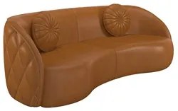 Sofá Decorativo com Almofadas 3 Lugares 240cm Tressê Zion M22 Sintétic