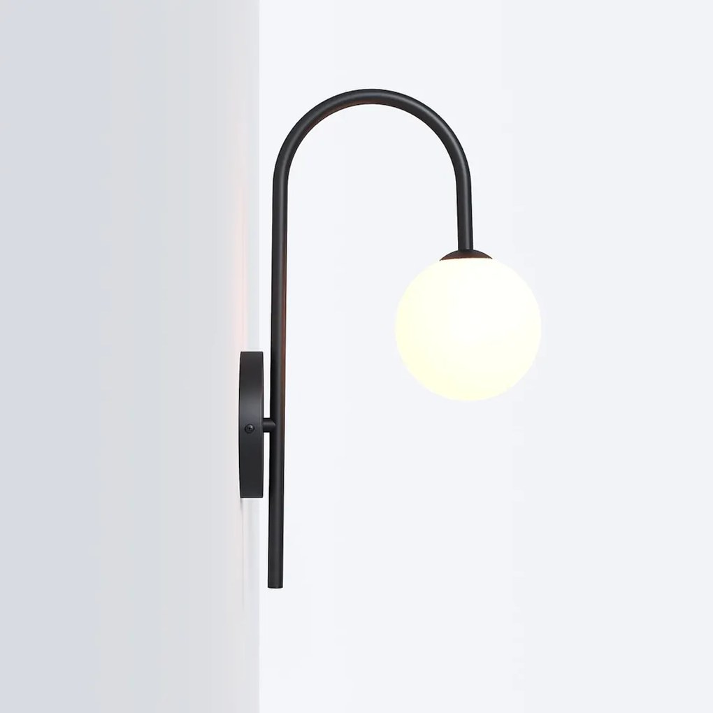 Arandela Umbrella Haste Curva 12X24X41Cm Aluminio E Globo Ø12Cm Rosca... (CHAMPANHE)