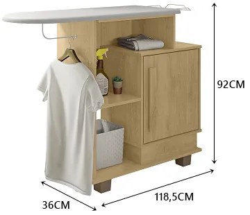 Tabua De Passar Roupas Havai Cinamomo - RV Móveis