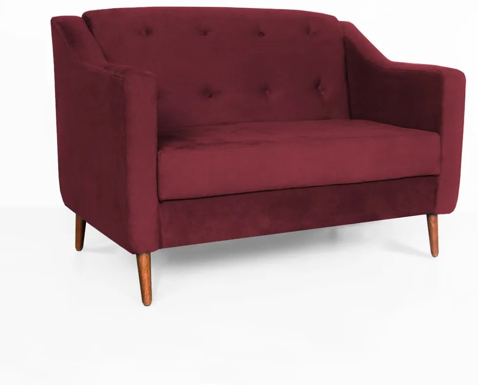 Namoradeira Bruna Pé Palito Suede Bordô Promoção